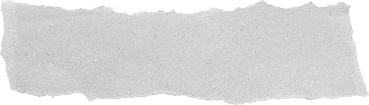 White ripped recycle craft paper torn edges strips isolated on black background