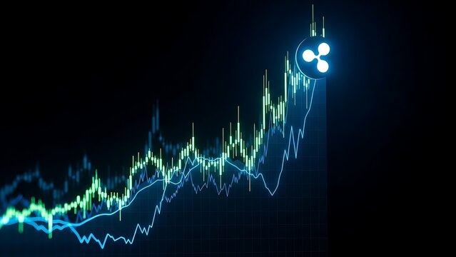Conceptual graph of digital asset market showing strong upward trend, signifying investment potential and economic growth in the digital finance sector