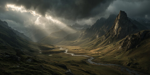 cloudy golden hour lanscape