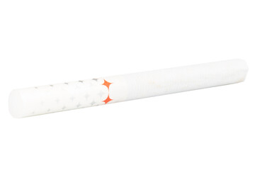 White star shaped filter cigarettes on white background