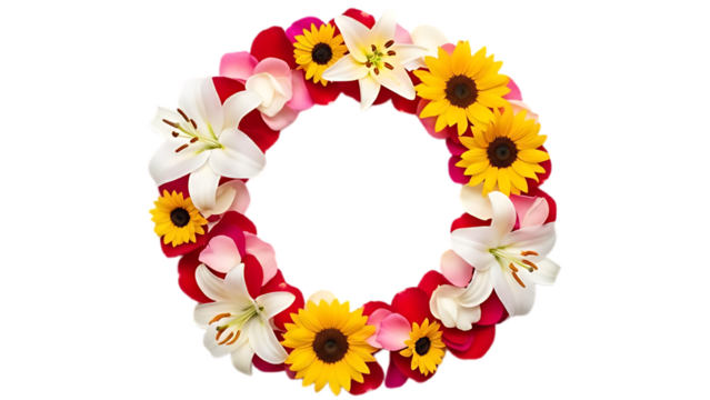 heart made of flowers