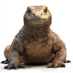 Obraz premium Majestic Komodo dragon portrait, a captivating glimpse into the wild, perfect for educational materials and nature documentaries showcasing wildlife