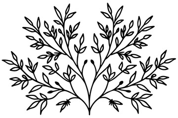 Naklejka premium Floral winter branches pattern