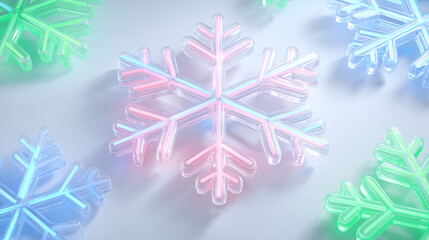 Glowing neon snowflake ornament glowing neon snowflake ornament glowing neon snowflake ornament
