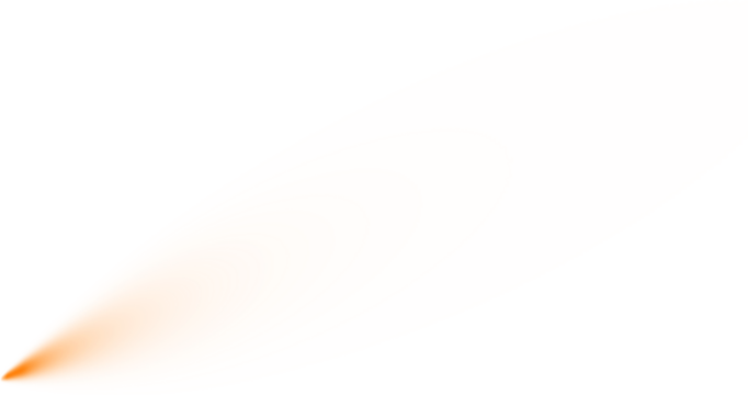 Fiery trail of light against a dark background