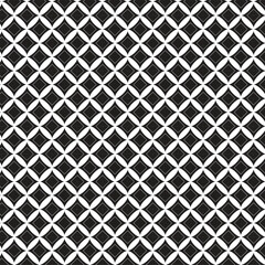 Black and white vector seamless pattern with small diamonds , star shapes ,rhombuses .Abstract black and white geometric texture .Simple minimal wide repeat background .
