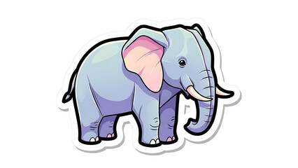 Cute cartoon elephant illustration perfect for children's designs and educational materials