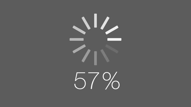animation loading circle buffer symbol loading animation on black background Animation of UI element in 4K. Buffering Technology concept. Colorful VFX