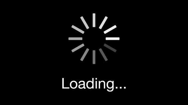 circle loading bar on screen, Animation on Black Background Loading bar. Circular progress bar with bright neon Loading circle icon animation on VFX