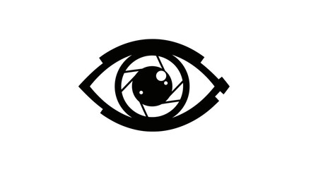 Camera eye icon with transparent background