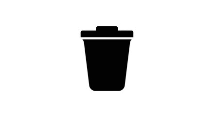 Trash can icon with transparent background