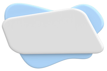 3D Blob. Abstract Text Box. 3D illustration.