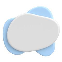 3D Blob. Abstract Text Box. 3D illustration.