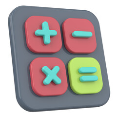 Fototapeta premium Modern Calculator App Icon. 3D Illustration.