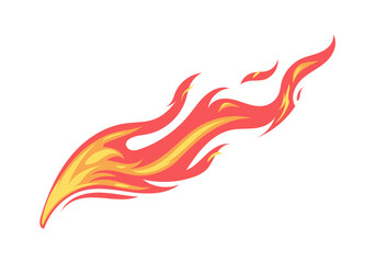 Isolated Flame Effect with Hot Burning Fire, Dynamic Energy and Glowing Abstract Heat Illustration
