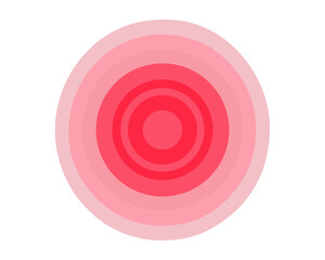 Concentric circles of pink and red gradients on black background