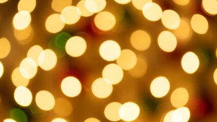 Obraz premium Golden Christmas Lights Bokeh