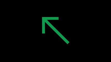 Green arrow moving upward diagonally in a business technology direction - Powered by Adobe