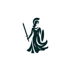 Athena Goddess of War Logo