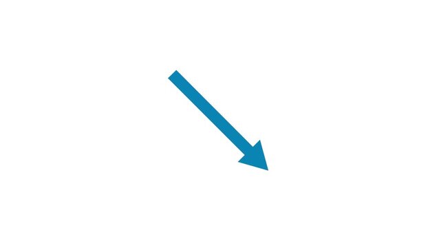 Dynamic blue arrow moving swiftly downwards with motion blur effect video