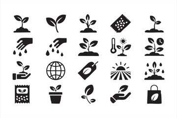 Forest, Tent, and Campfire Vector Line Icons Pack