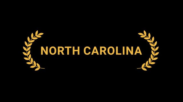 North Carolina Laurel Wreath Badge Animation