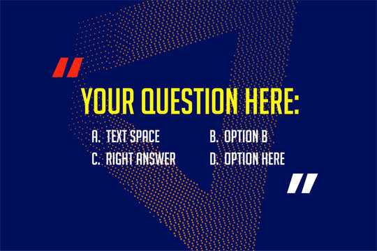 Bold Quiz Template: Dark Blue Multiple Choice Design with Dot Pattern