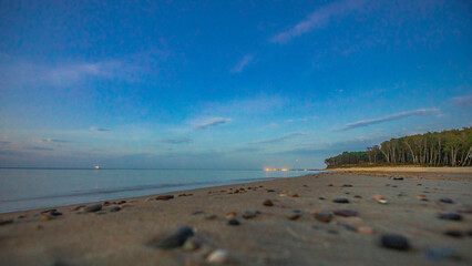 a warm evening on the shore of the Baltic Sea