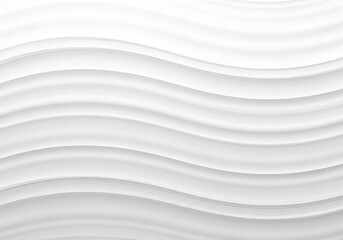 Abstract flowing white wavy lines create a subtle textured background with soft shadows and highlights evoking a sense of calm and elegance