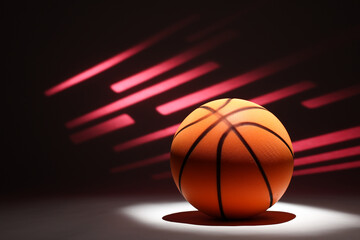 Basketball Background with Pattern and Copy Space
