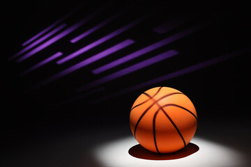 Basketball Background with Pattern and Copy Space