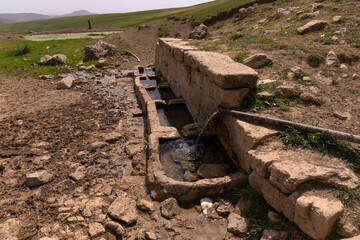 Homemade water bowl for livestock.