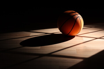 Basketball Background Image with Window Light and Copy Space