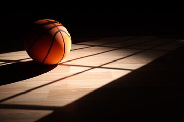 Basketball Background Image with Window Light and Copy Space