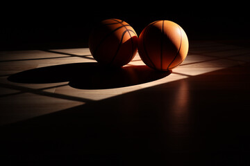 Basketball Background Image with Window Light and Copy Space