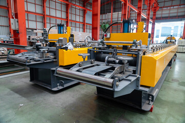 Metal Sheet Rolling Machine in Industrial Factory