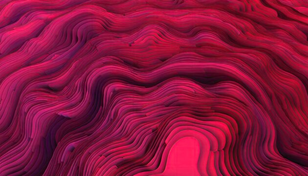 Abstract flowing waves of pink and red creating a textured organic pattern.