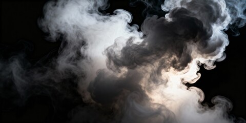 swirling smoke and vapor on dark backdrop abstract atmosphere texture