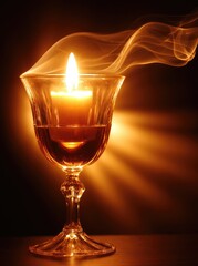 Candlelight in a Wine Glass.