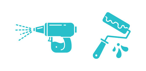 Obraz premium Set of spray icons. Vector illustration isolated against a white backdrop.