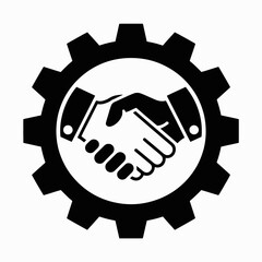 partnership, handshake, collaboration, teamwork, agreement, deal, contract, unity, trust, cooperation, alliance, support, connection, business, communication, synergy, integration, teamworkicon, gear,