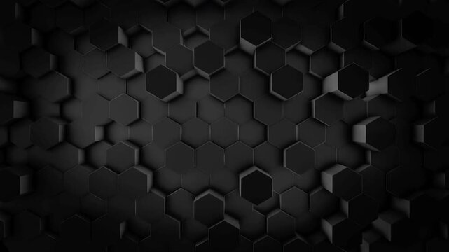 4k Abstract luxury black grey gradient background. Futuristic triangles golden isometric grid. Carbon with gold metallic stripes.