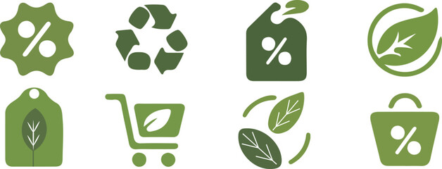 Eco‑Minimal Sale Banner Icons Pack
