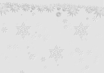 Obraz premium A white background with snowflakes and stars
