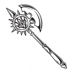 illiustration art hand drawn black and white engraving exe tattoo and t-shirt design