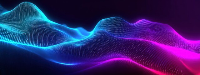 Fototapeta premium Abstract digital data visualization with flowing lines and vibrant colors