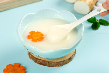 Homemade Yam Rice Paste - Healthy Baby Food Supplement