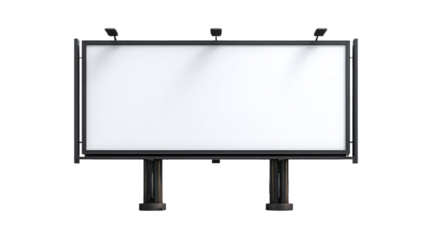Blank outdoor billboard for commercial advertisement, marketing, or business promotion message