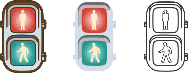 歩行者用信号機（全点灯）