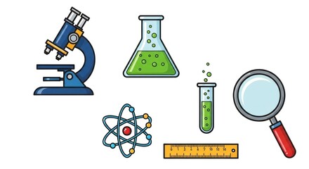 Illustration showcasing scientific instruments symbolizing research and exploration in the field